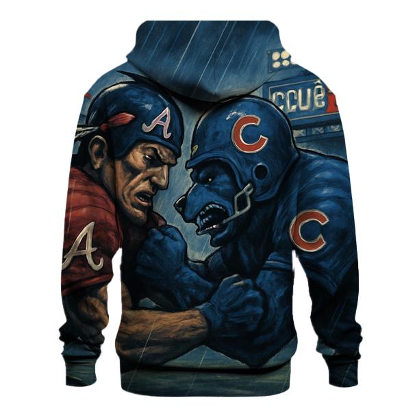 Midnight Standoff At Wrigley Field embroidered hoodies