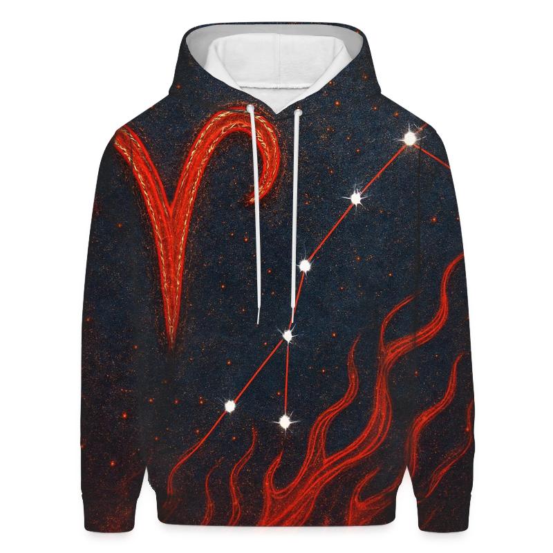 Aries Constellation Fire Sigil designer hoodies