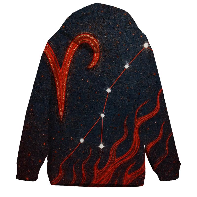 Aries Constellation Fire Sigil designer hoodies