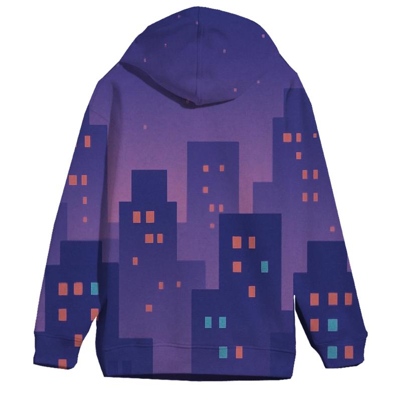 Pixel Skyline Glow hoodie designs