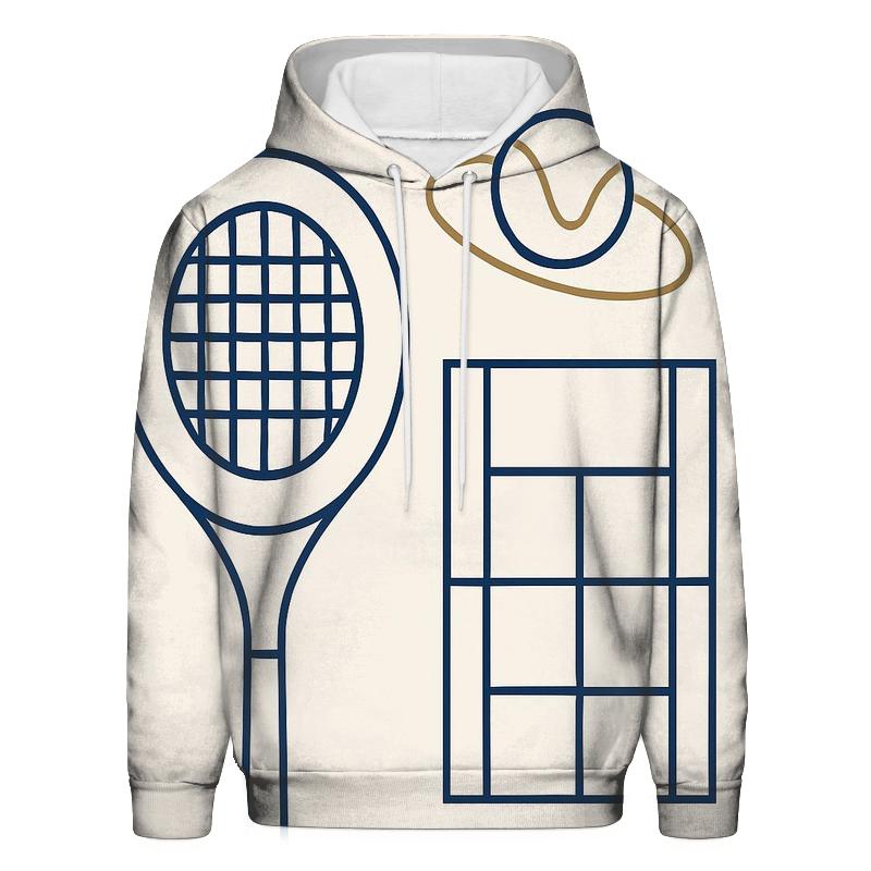 Minimal Tennis Geometry hoodie styles