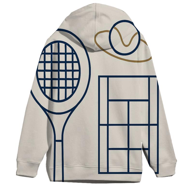 Minimal Tennis Geometry hoodie styles