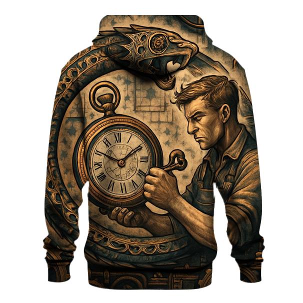 Clockwork Ouroboros Mechanist pullover hoodies
