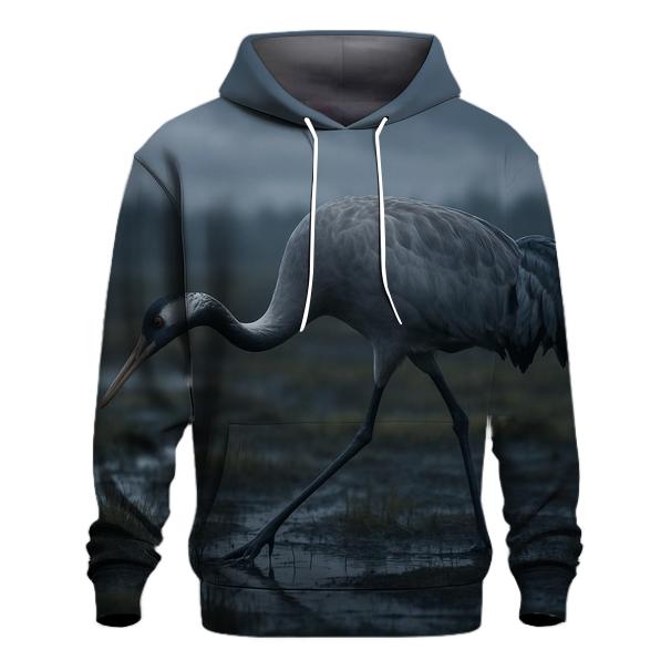 Bog Lantern Sphagnum Crane printed hoodies