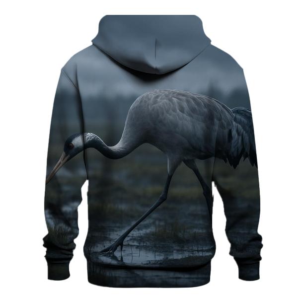 Bog Lantern Sphagnum Crane printed hoodies