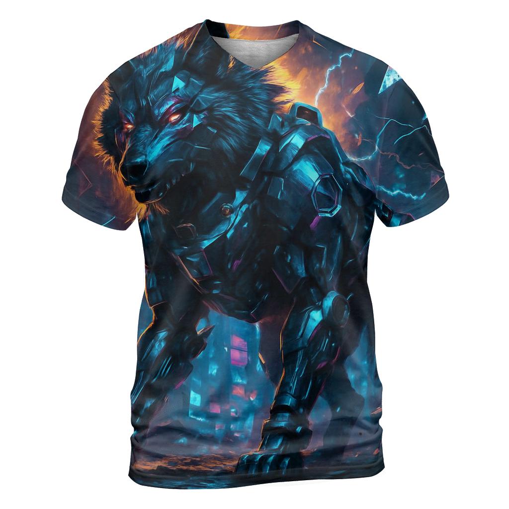 Iron Howl Mechanica creative print fashion shirts