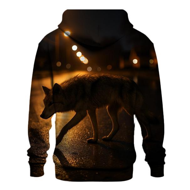Urban Edge Lone Wolf Crossing embroidered hoodies