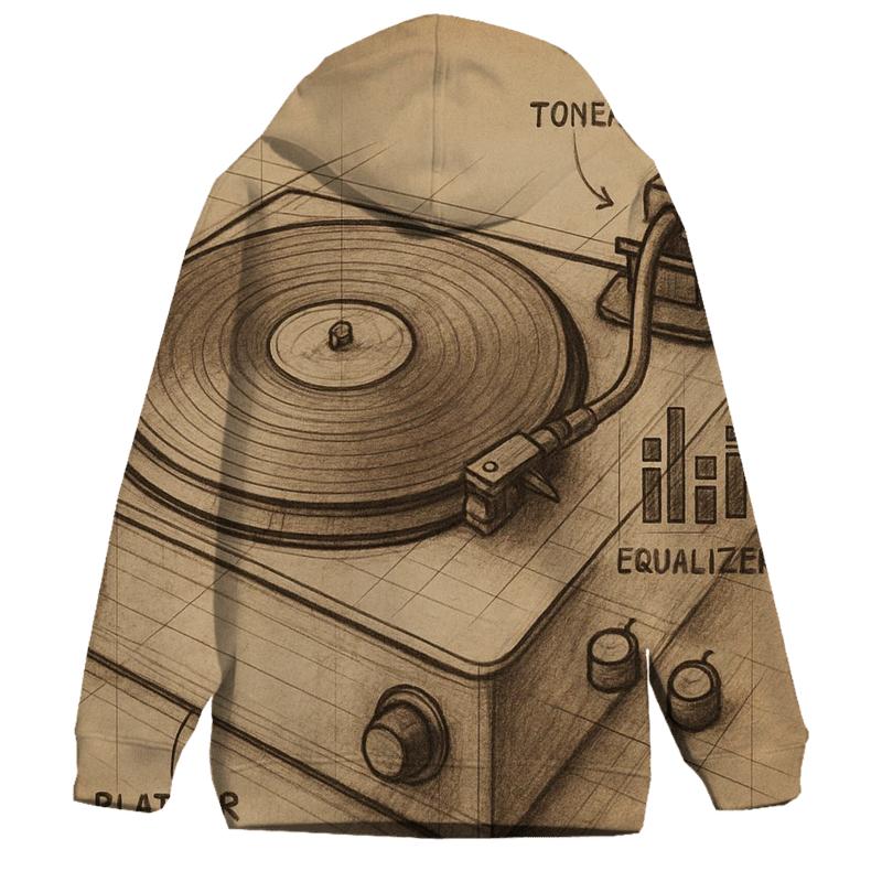 Turntable Blueprint premium hoodies