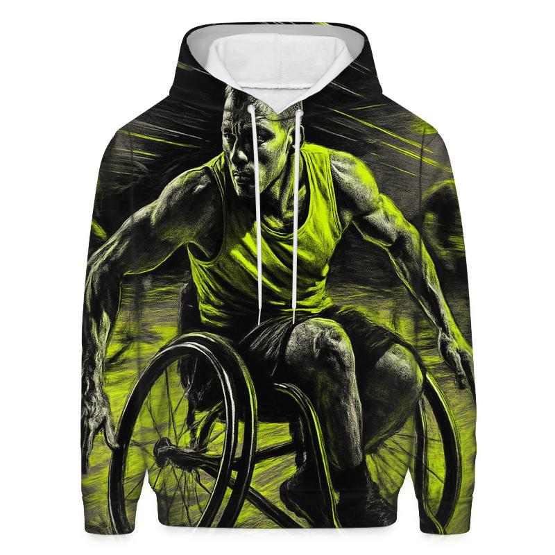 Adaptive Wheelchair Rugby Action designer hoodies