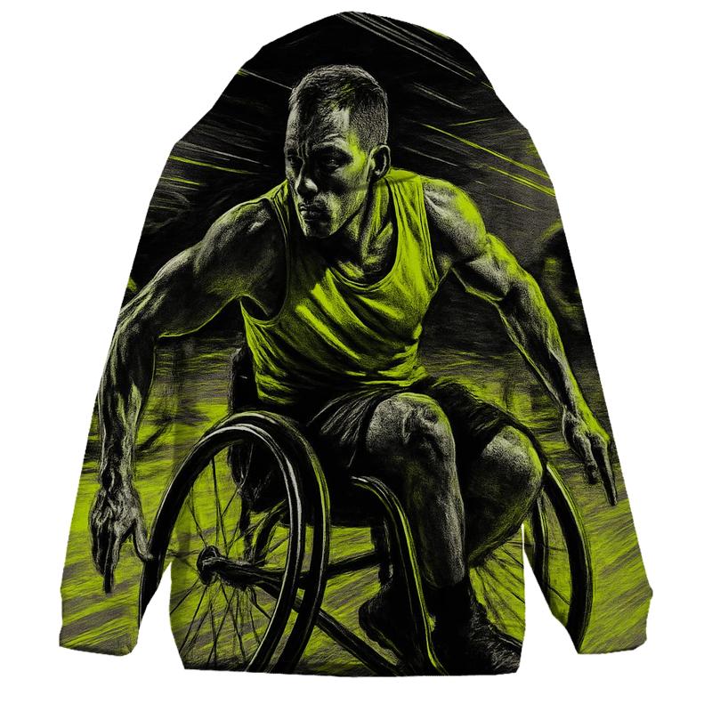 Adaptive Wheelchair Rugby Action designer hoodies