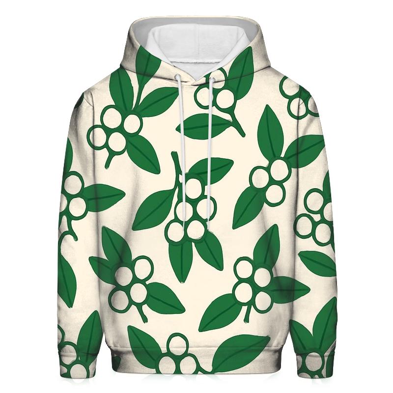 Abstract Mistletoe Geometry designer hoodies
