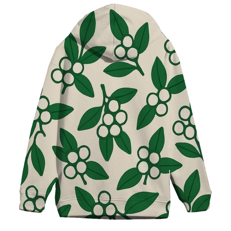 Abstract Mistletoe Geometry designer hoodies