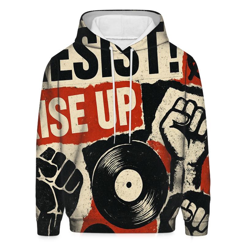 Grunge Typographic Anthem hoodie styles