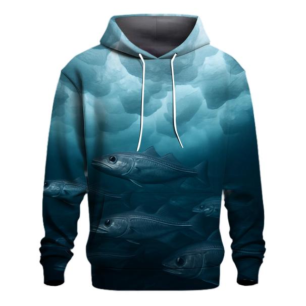 Under-Ice Forage Arctic Cod zip-up hoodies