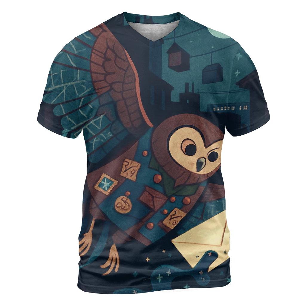 Chromatic Courier Owl unique graphic print tees