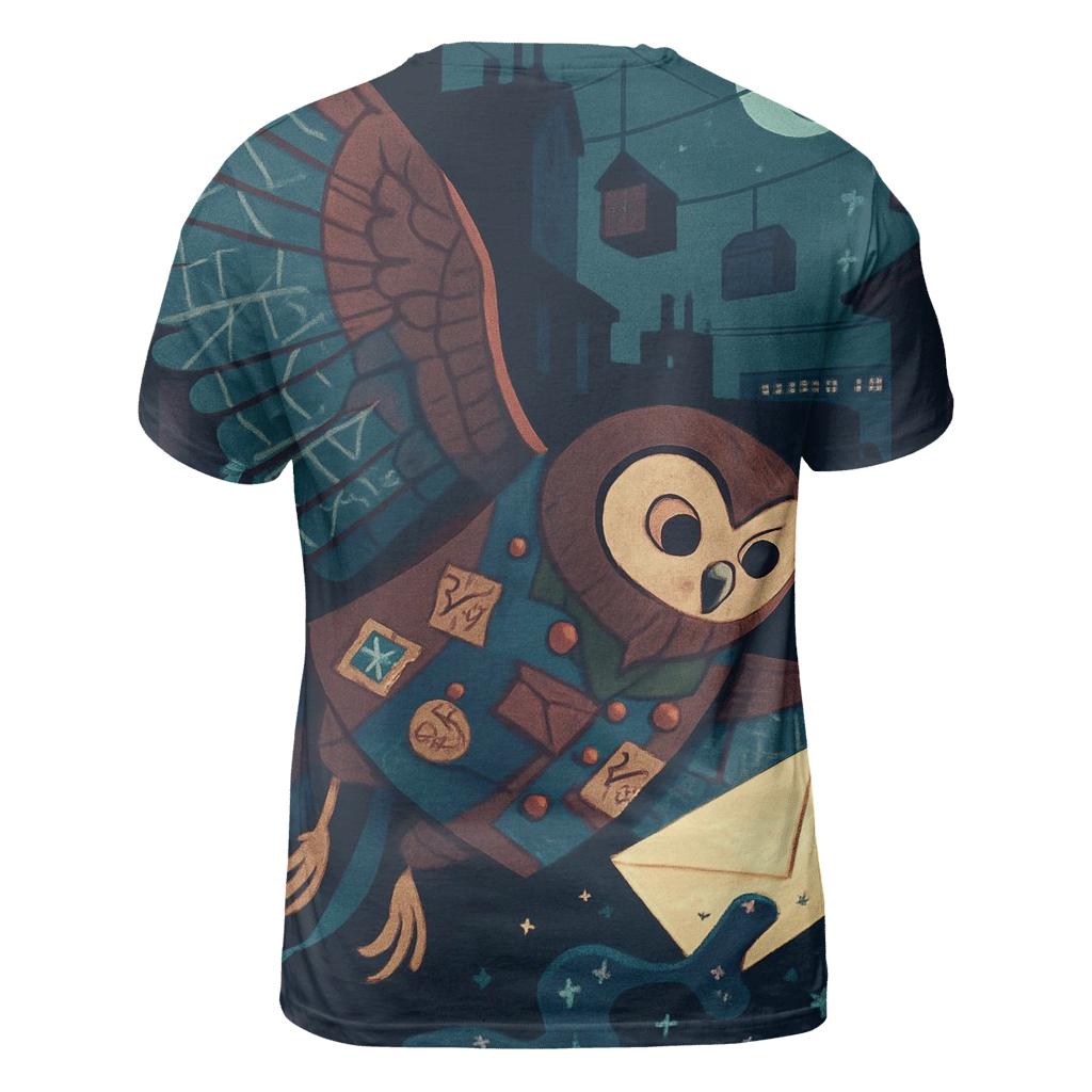 Chromatic Courier Owl unique graphic print tees