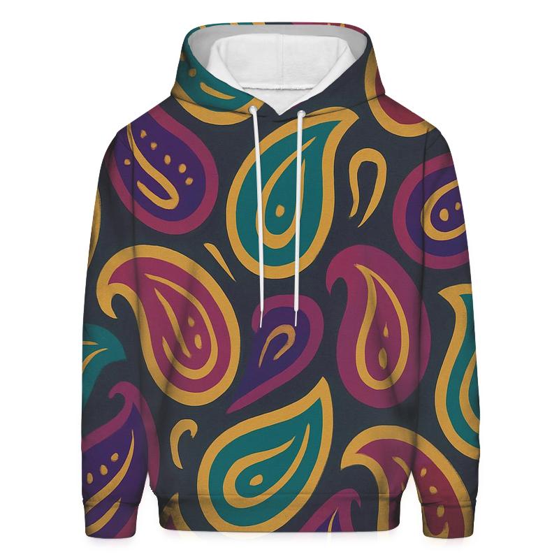 Electric Velvet Paisley zip-up hoodies