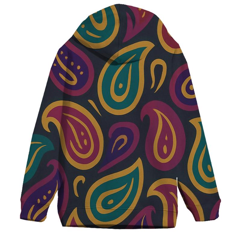 Electric Velvet Paisley zip-up hoodies