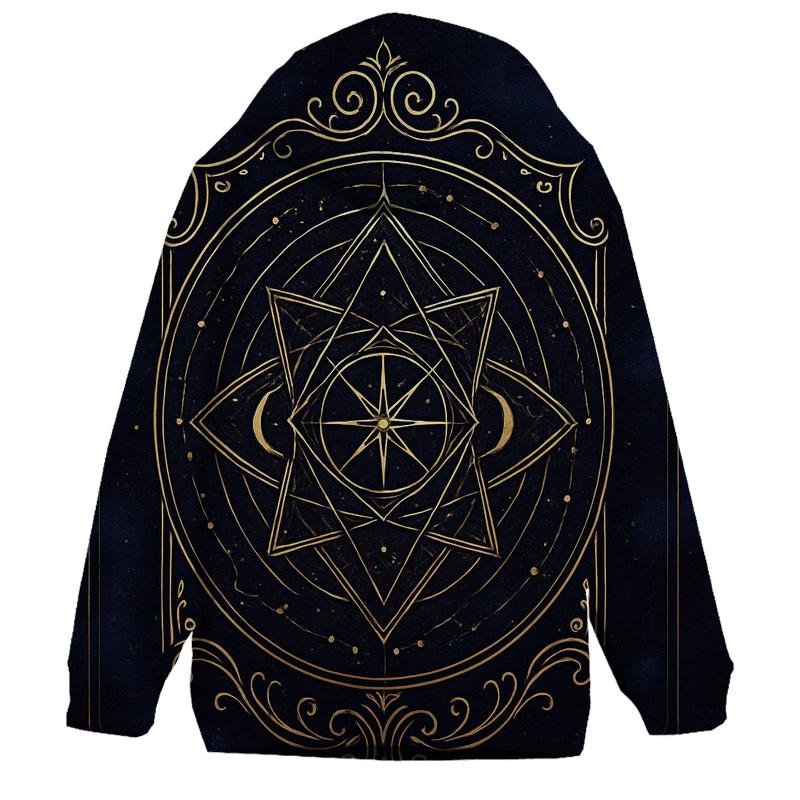 Celestial Geometry Crest zip-up hoodies
