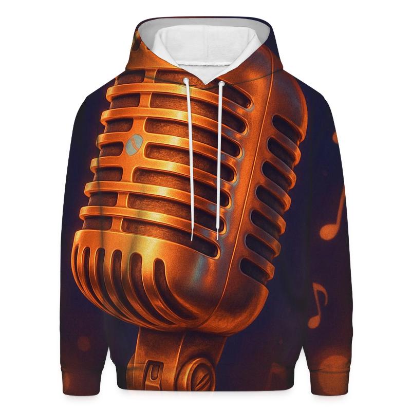 Microphone Glow Portrait hoodie designs