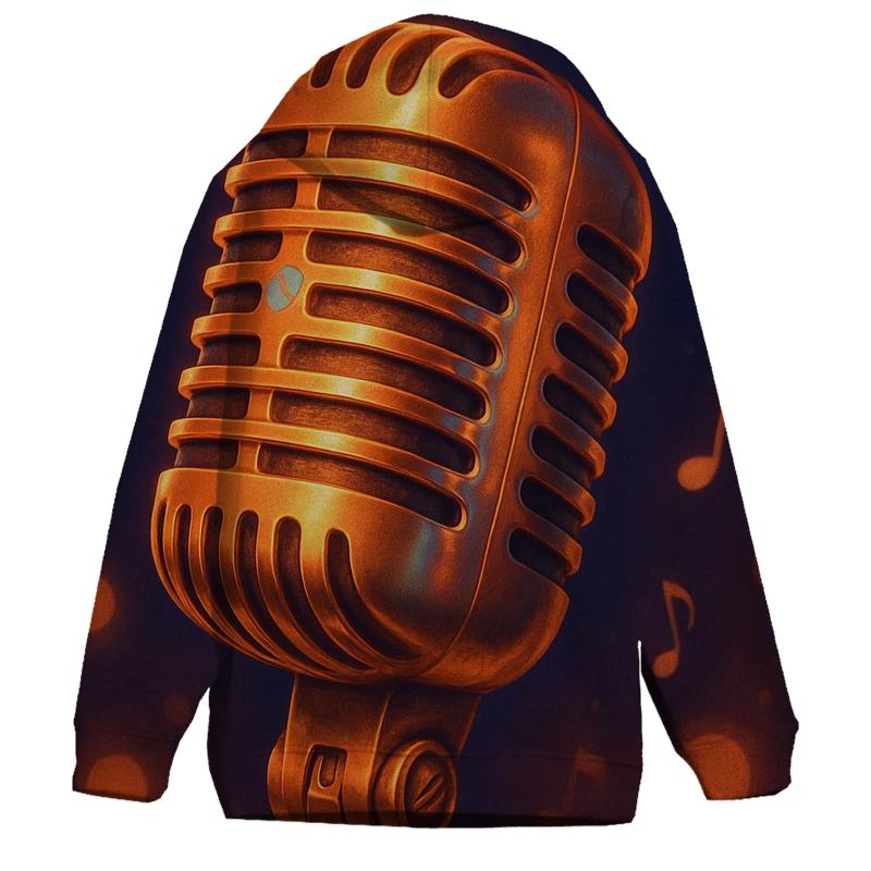 Microphone Glow Portrait hoodie designs