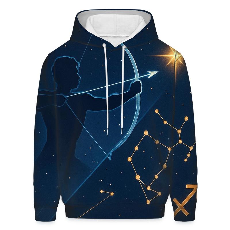 Sagittarius Archer Starfield Diagram zip-up hoodies