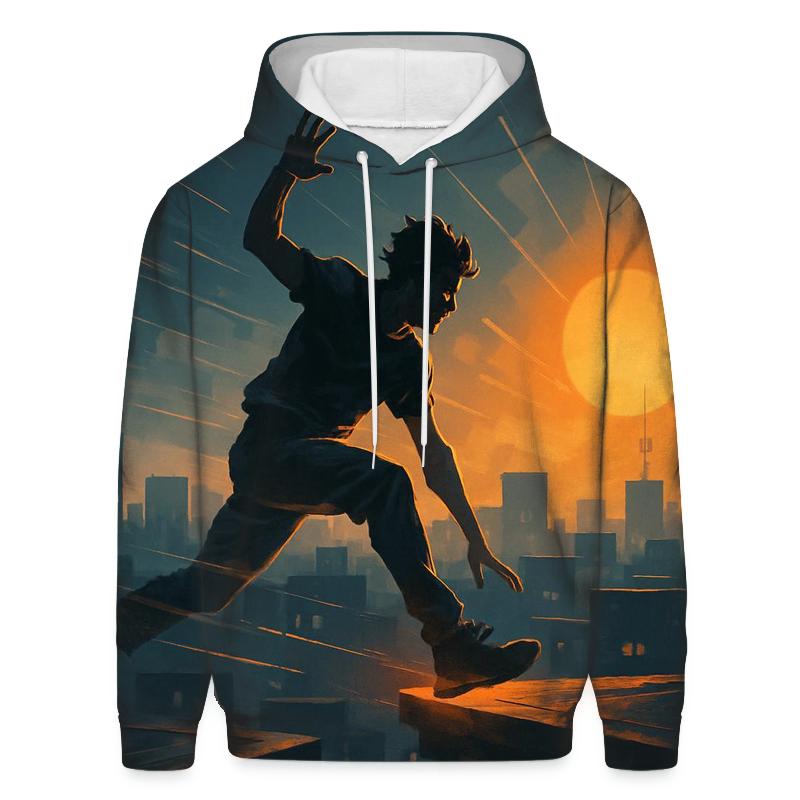 Parkour Cityscape Motion graphic hoodies