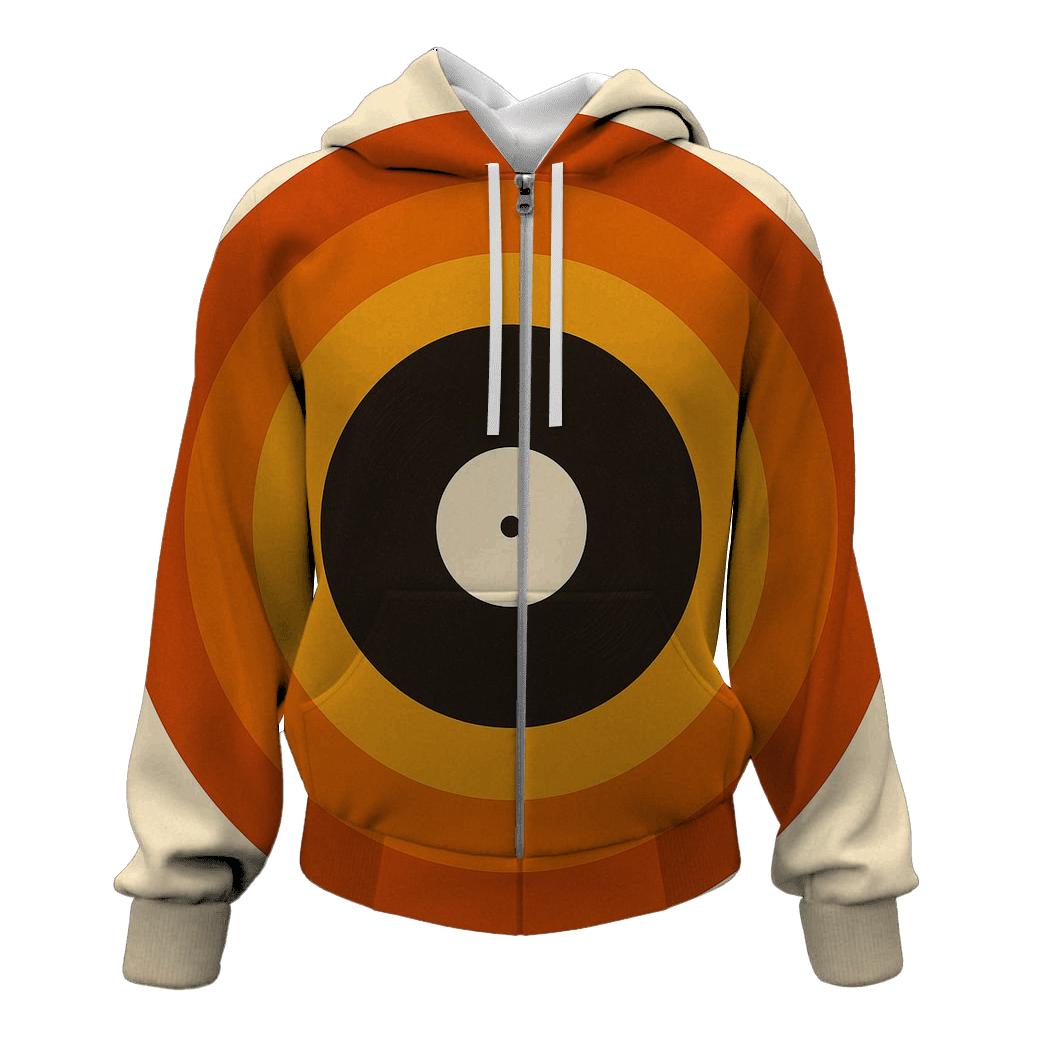 Sunburst Vinyl Radials custom hoodies