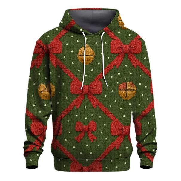 Sleigh Bell Crisscross Design premium hoodies