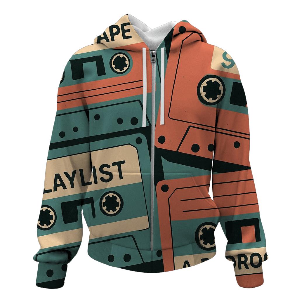 Cassette Tape Collage hoodie designs