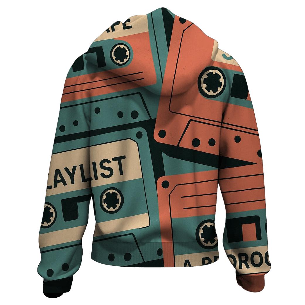 Cassette Tape Collage hoodie designs