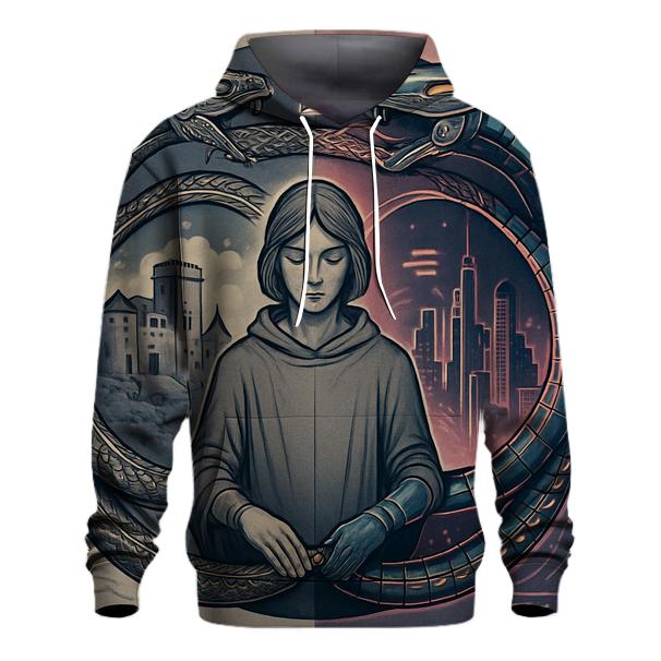 Mirrored Ouroboros Twins designer hoodies