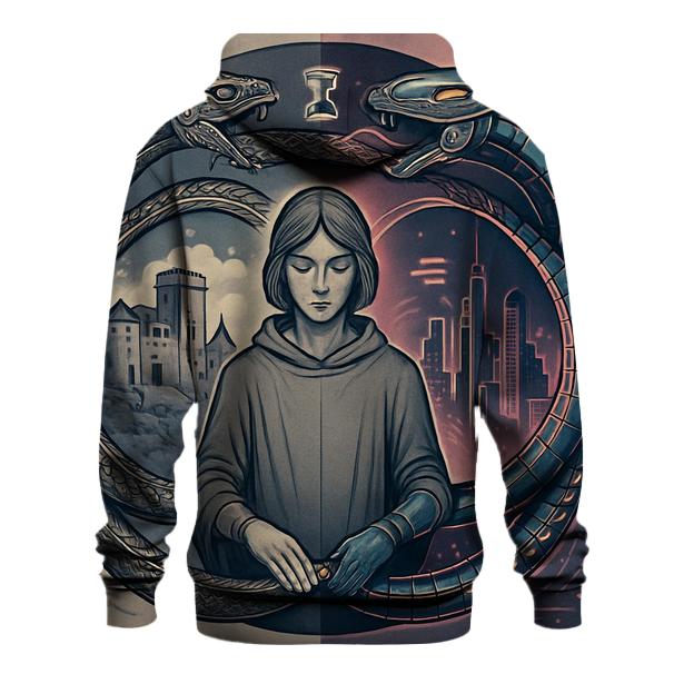 Mirrored Ouroboros Twins designer hoodies