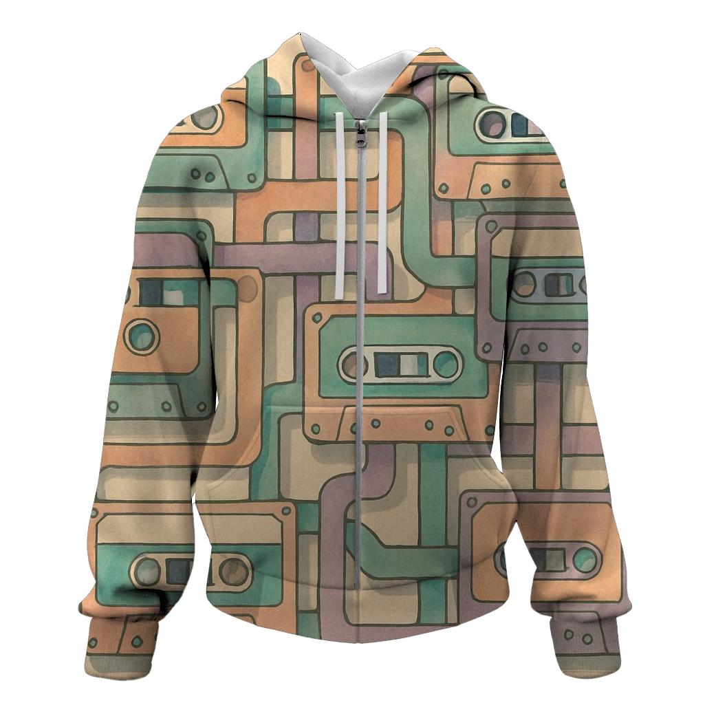 Cassette Maze Retro designer hoodies