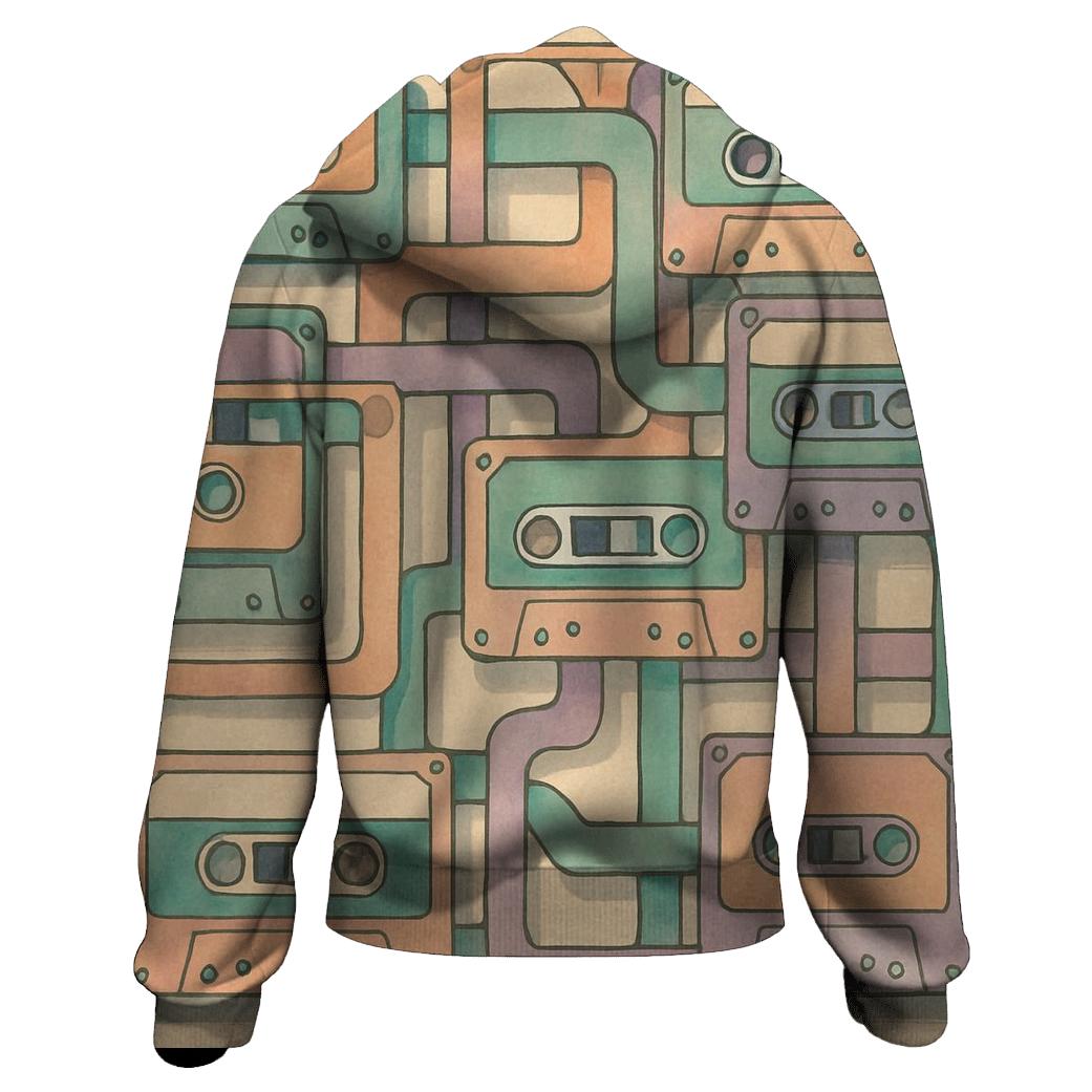 Cassette Maze Retro designer hoodies