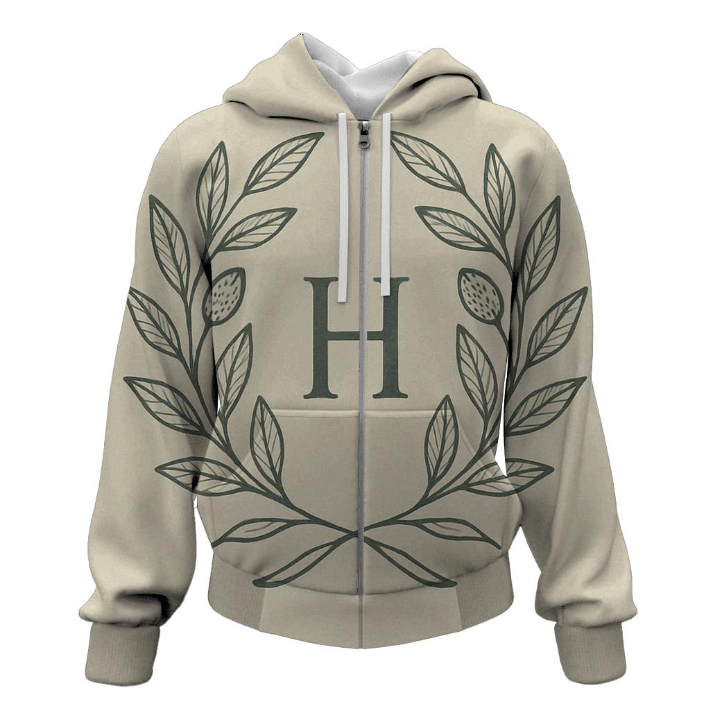 Botanical Linework Emblem hoodie designs