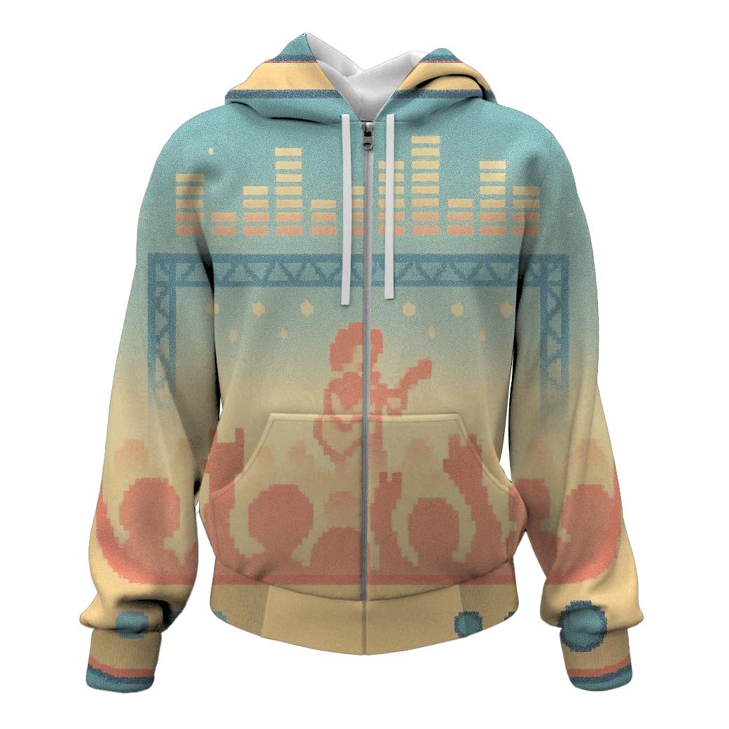 Pixel Concert Night embroidered hoodies