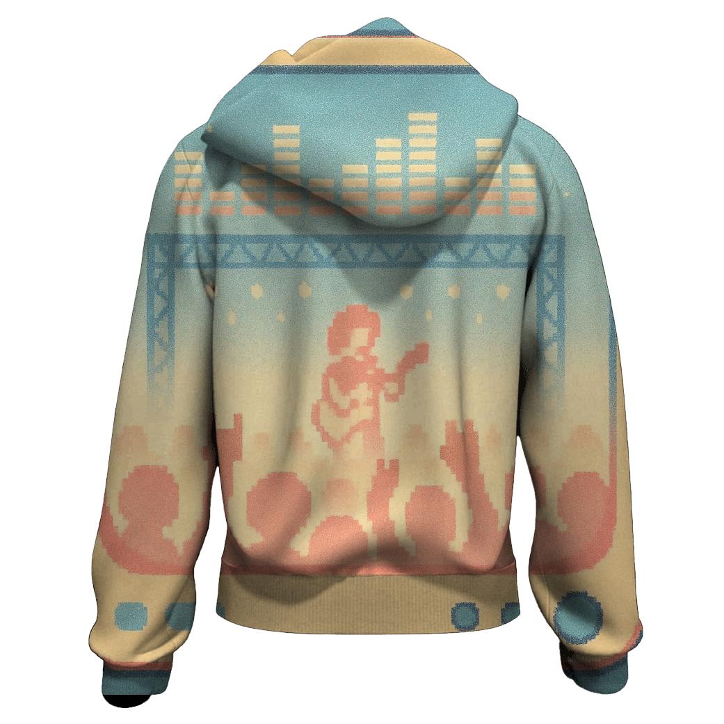 Pixel Concert Night embroidered hoodies