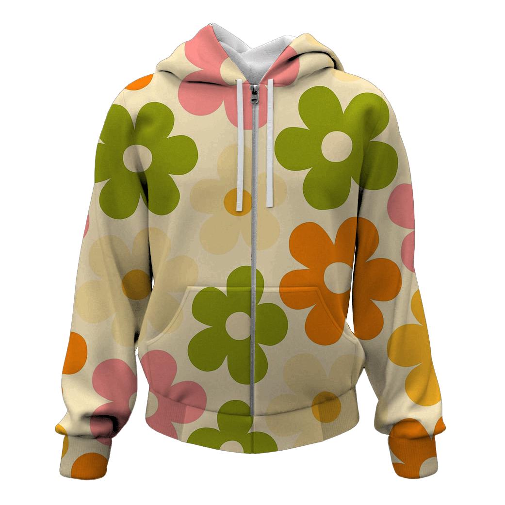Funky Flower Power pullover hoodies