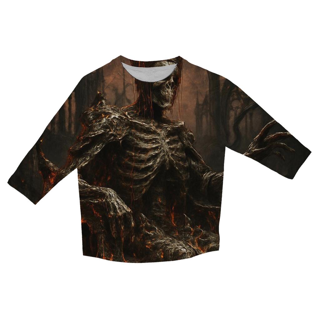 Throne Of Ashen Kings casual three quarter sleeve shirts
