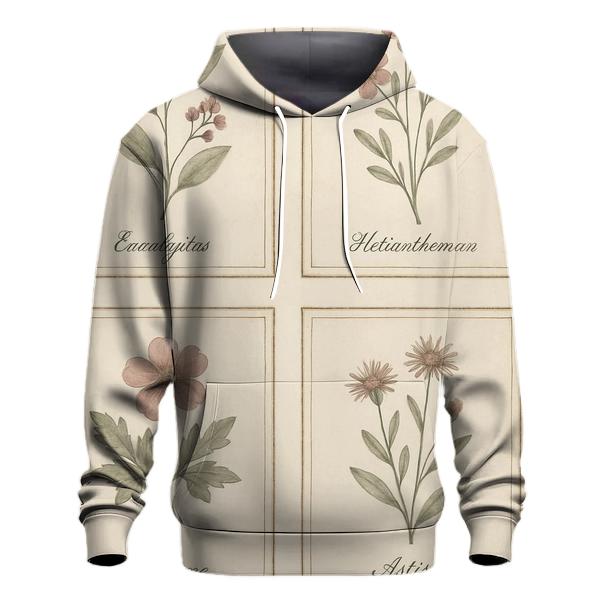Faded Botanical Print Set graphic hoodies