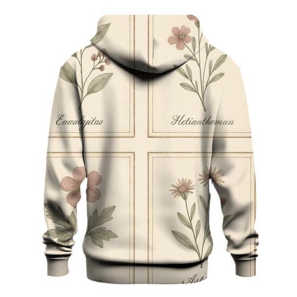 Faded Botanical Print Set graphic hoodies