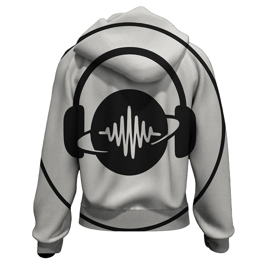 Headphone Orbit Minimal zip-up hoodies