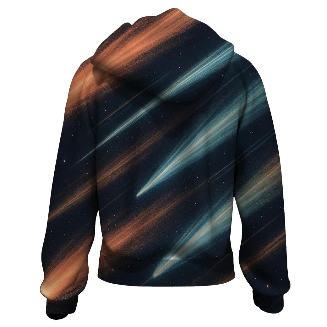 Comet Fan Overprint lightweight hoodies
