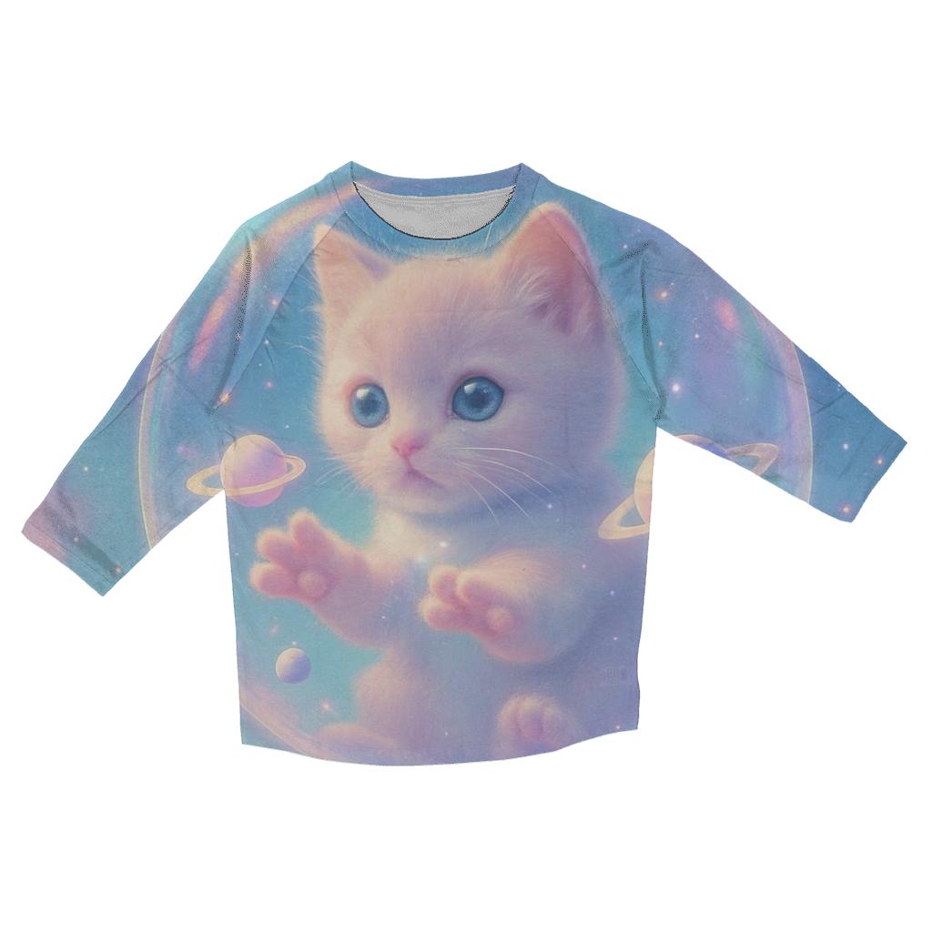 Galactic Dreamer Kitten designer 3/4 sleeve blouses