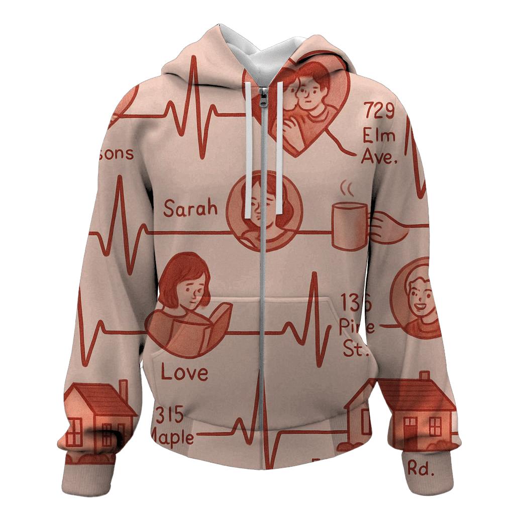 The Heartbeat Atlas hoodie styles