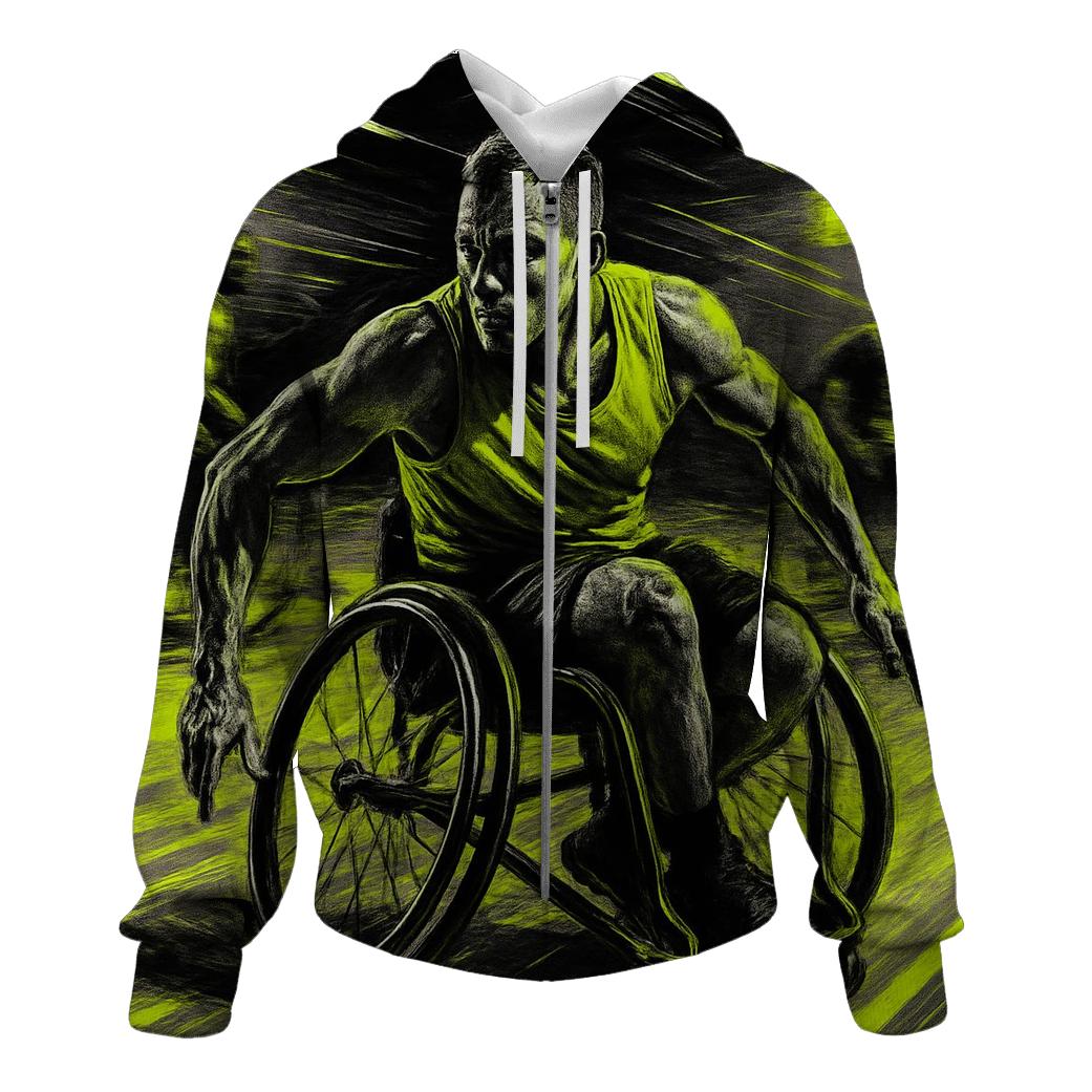 Adaptive Wheelchair Rugby Action custom hoodies