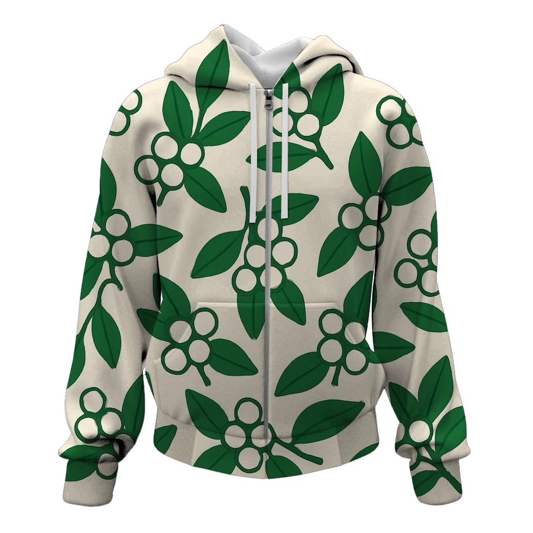 Abstract Mistletoe Geometry printed hoodies