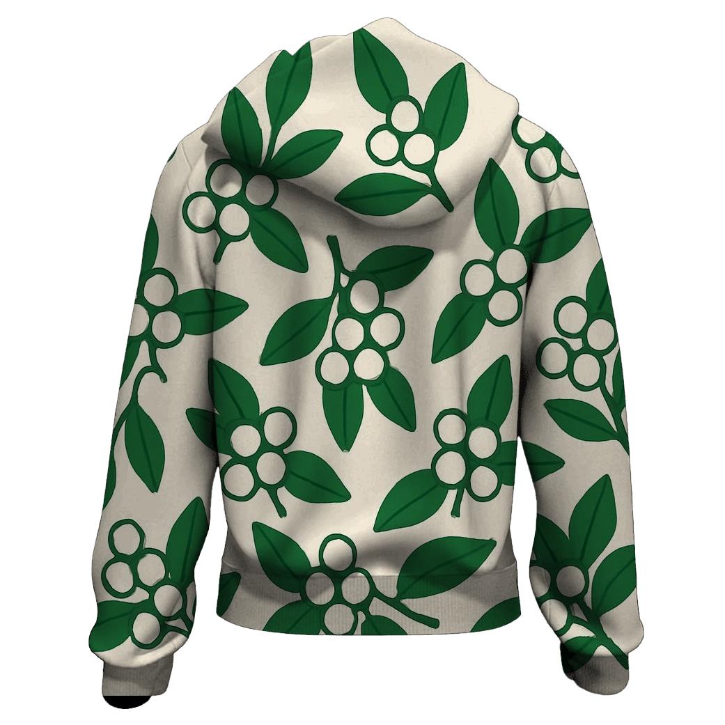 Abstract Mistletoe Geometry printed hoodies