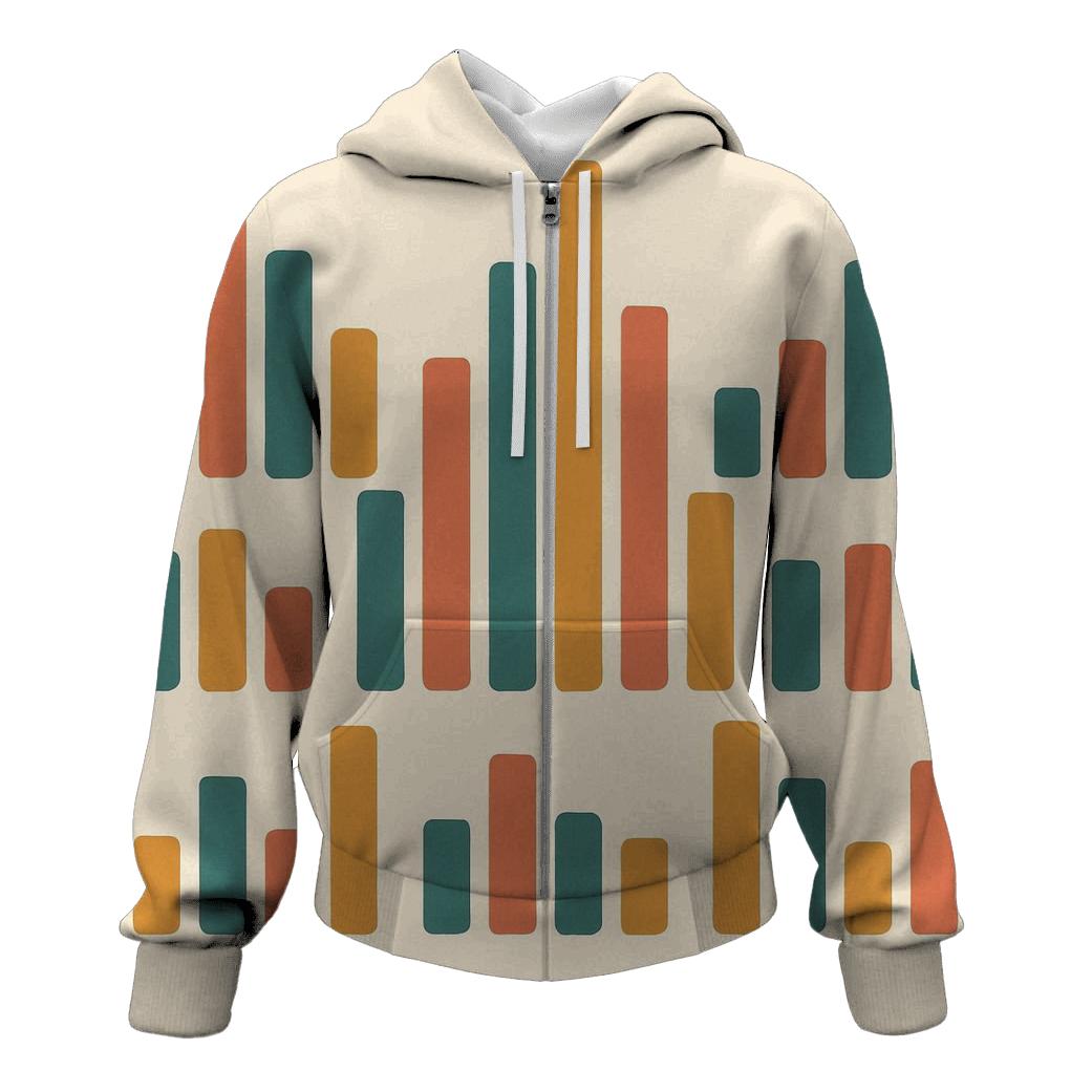 Analog Wave Bars hoodie trends